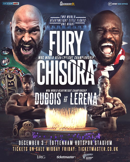 Tyson Fury Set To Fight Derek Chisora After Anthony Joshua Talks Fall Through.