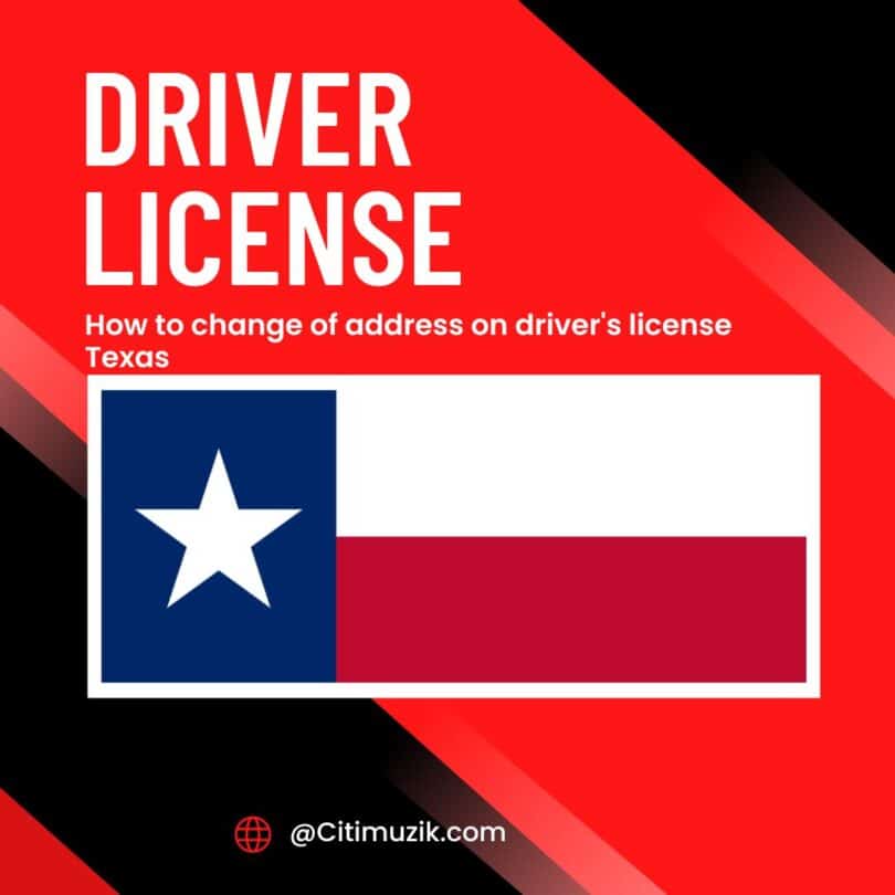 How to change the address on my driver's license Texas