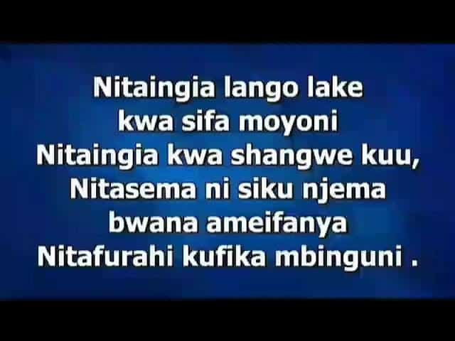 Sarah Wangui - Nitaingia Lango Lake Lyrics